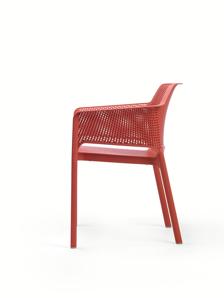 NARDI Stapelstuhl Garten NET AL 2er Set corallo
