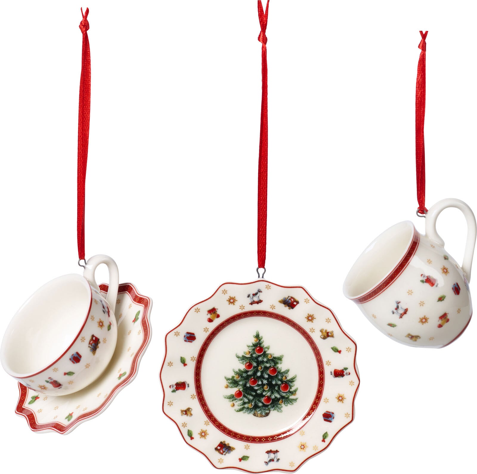 Villeroy & Boch Weihnachtsbaumschmuck Geschirr TOYS DELIGHT DECORATION 3er Set