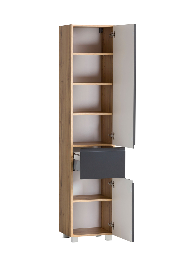 Bad-Hochschrank GENT grau