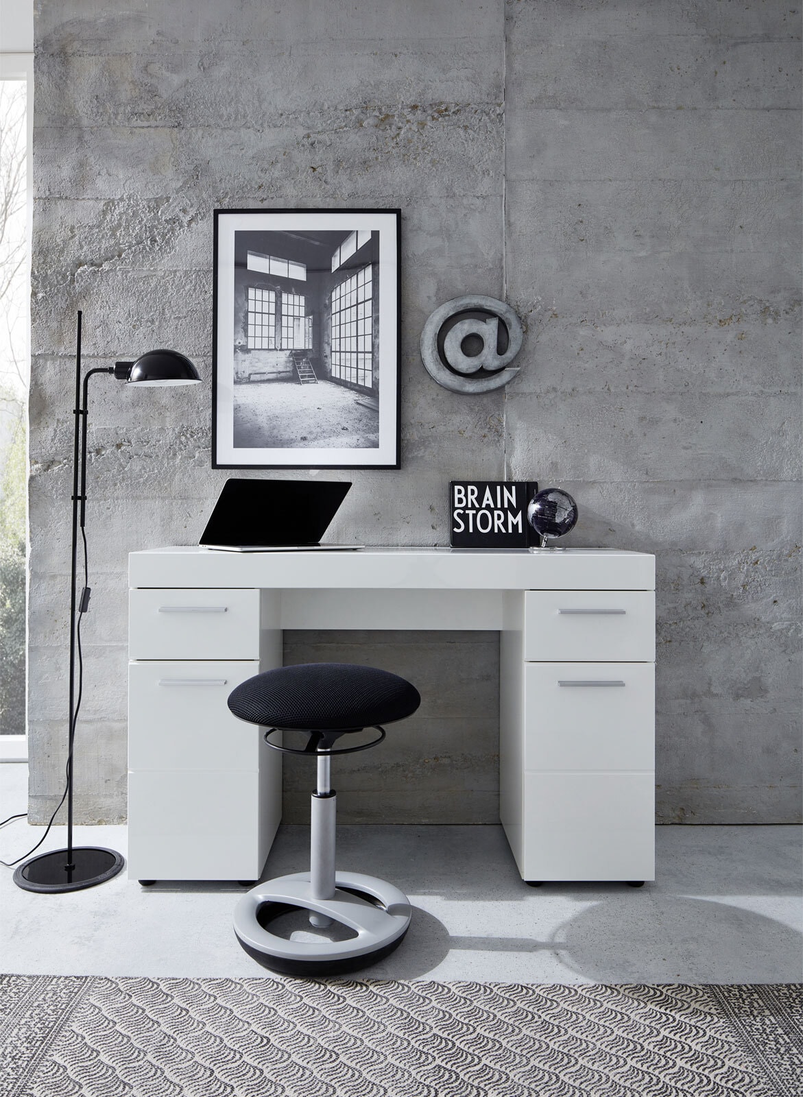 Schreibtisch AMANDA 120 x 41 cm weiß