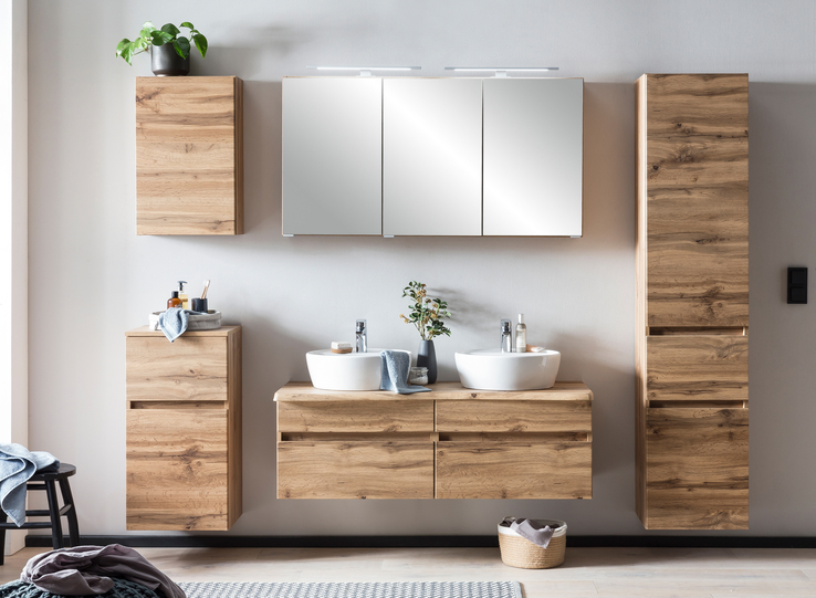 Bad-Hängeschrank BRÜGGE braun