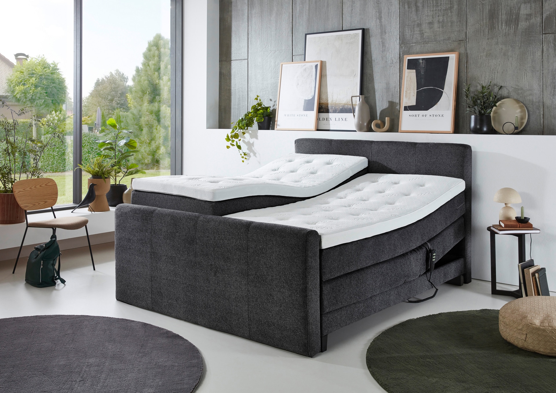 Boxspringbett LOCKPORT 180 x 200 cm anthrazit