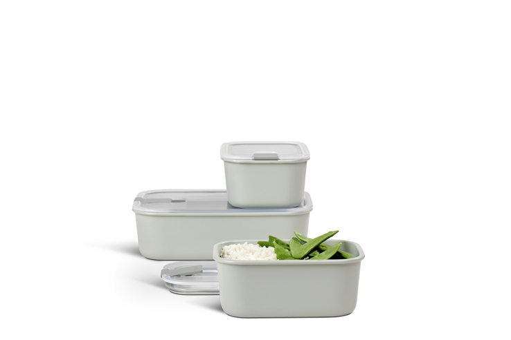 MEPAL Frischhaltedosen-Set EASYCLIP 3-teilig Nordic White Kunststoff