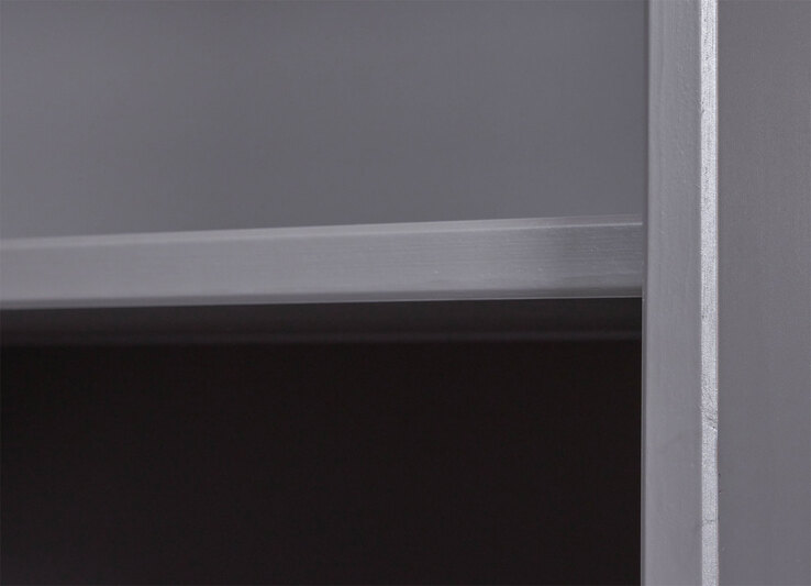 Regal NICLAS 90x190x38,1 cm Massivholz grau