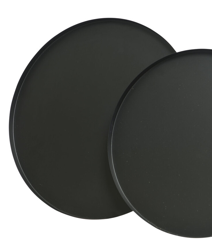 Deko Tablett 35 cm Eisen schwarz