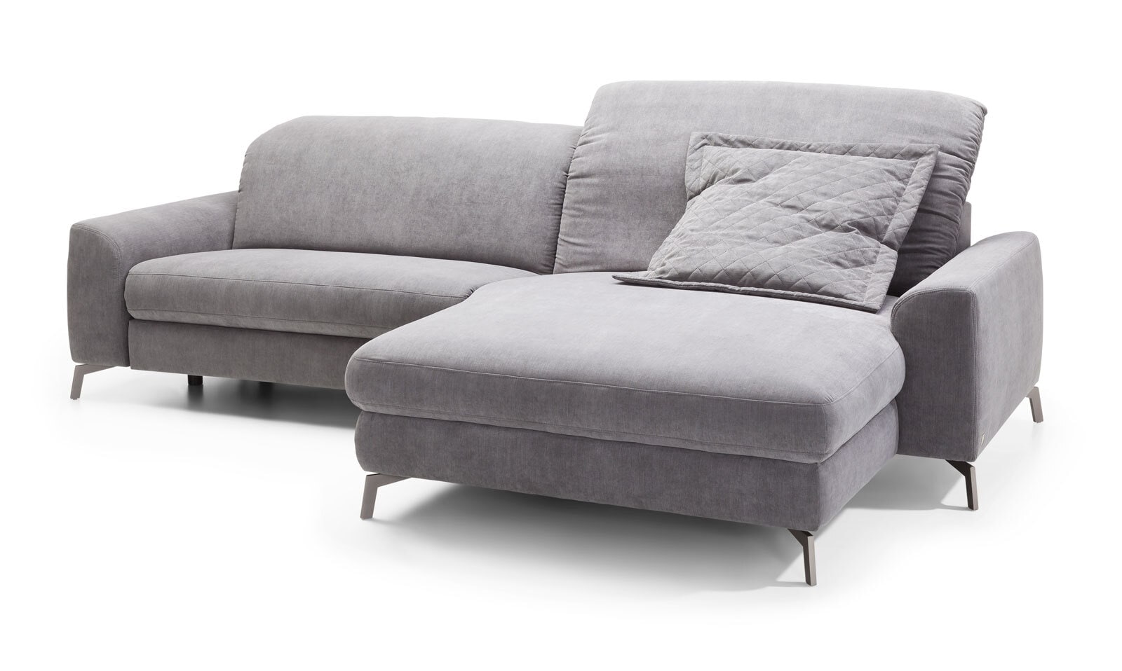 set one by Musterring Ecksofa SO 5400 282 x 183 cm Stoffbezug grau