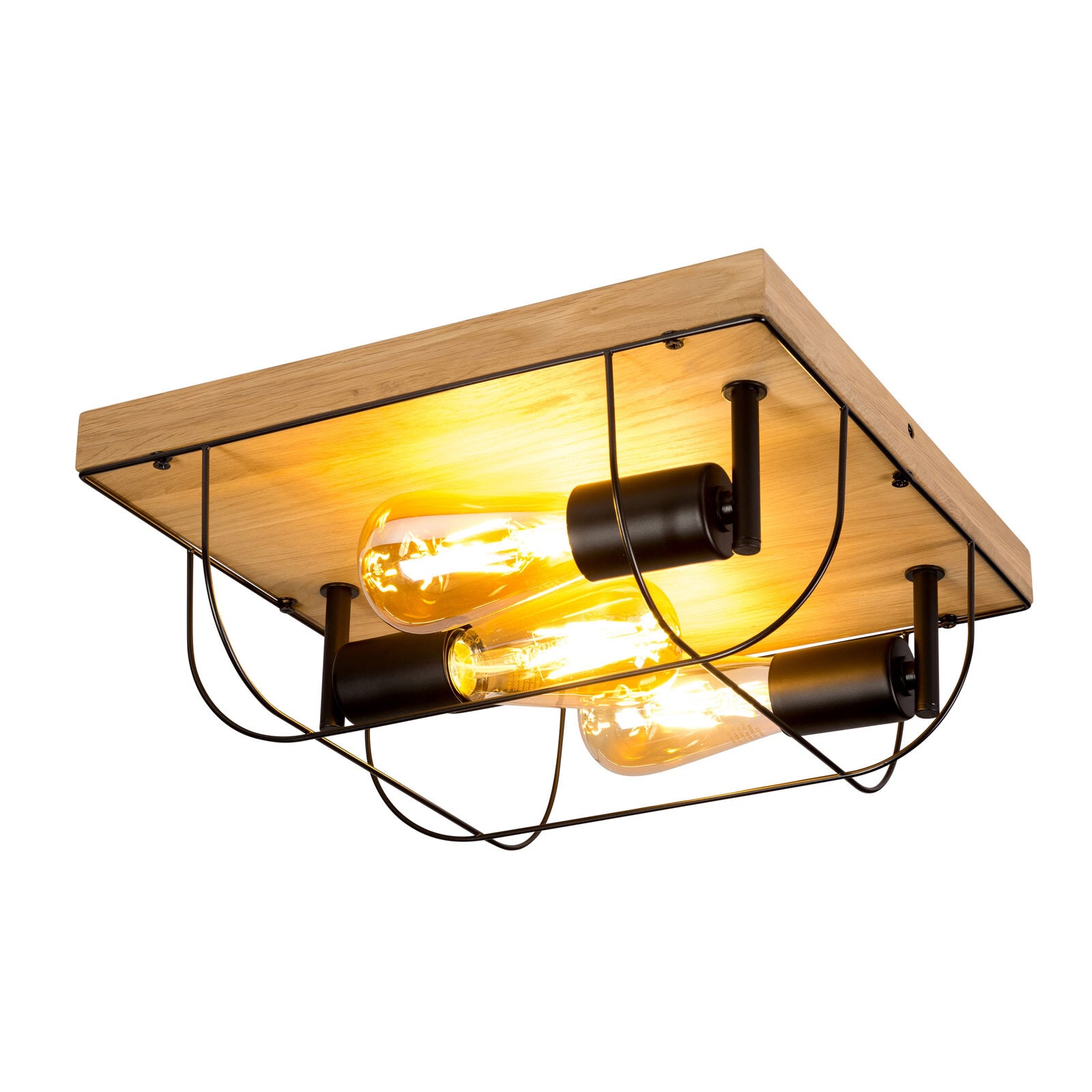 SPOT LIGHT Retrofit Deckenlampe NETUNO 34 x 34 cm Eiche