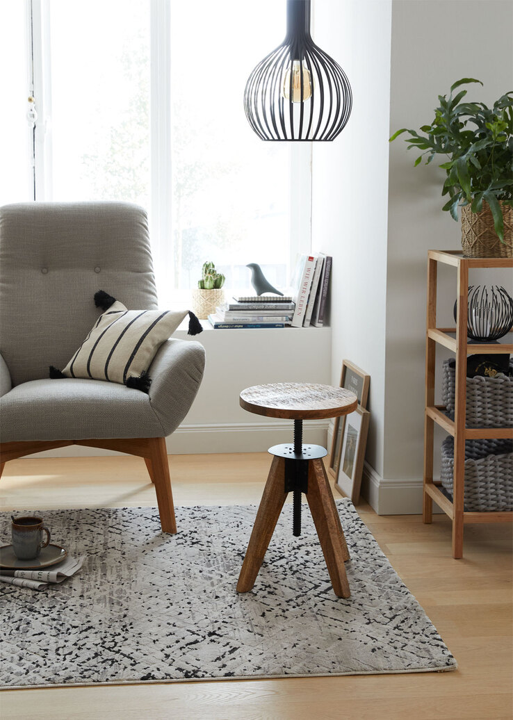 INTERhome Hocker WOODSTOCK 65 cm Mangoholz massiv