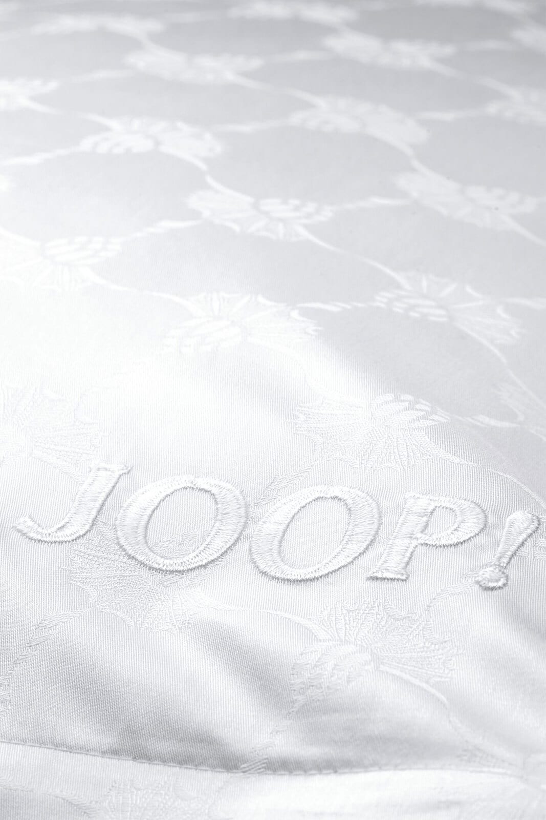 JOOP! Mako-Satin-Bettwäsche CORNFLOWER 135 x 200 cm weiß