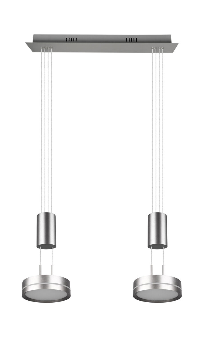 TRIO LED Balkenpendel FRANKLIN 2-flg nickelfarbig
