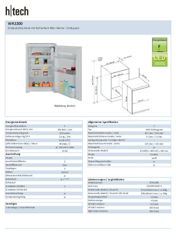 Küchenblock PETE 270/208-246/60 cm weiß/grau