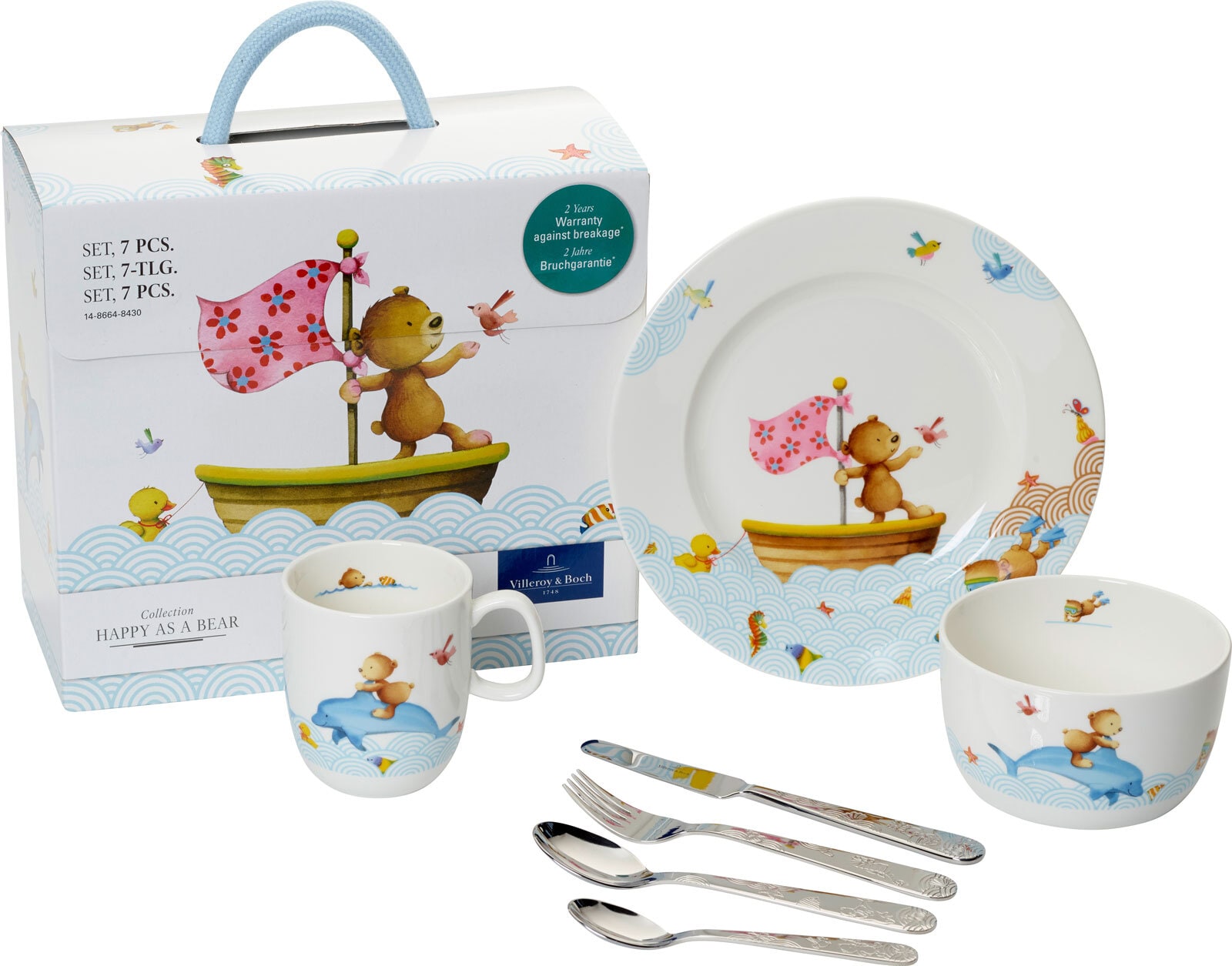 Villeroy & Boch Kindergeschirrset HAPPY AS A BEAR 7-teilig mehrfarbig