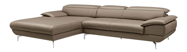 MONDO Ecksofa HOYA L 193 x 314 cm Leder stonegrau