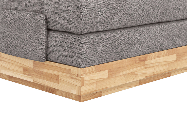 VALMONDO Boxspringbett IMOLA I 180 x 200 cm grau/ braun