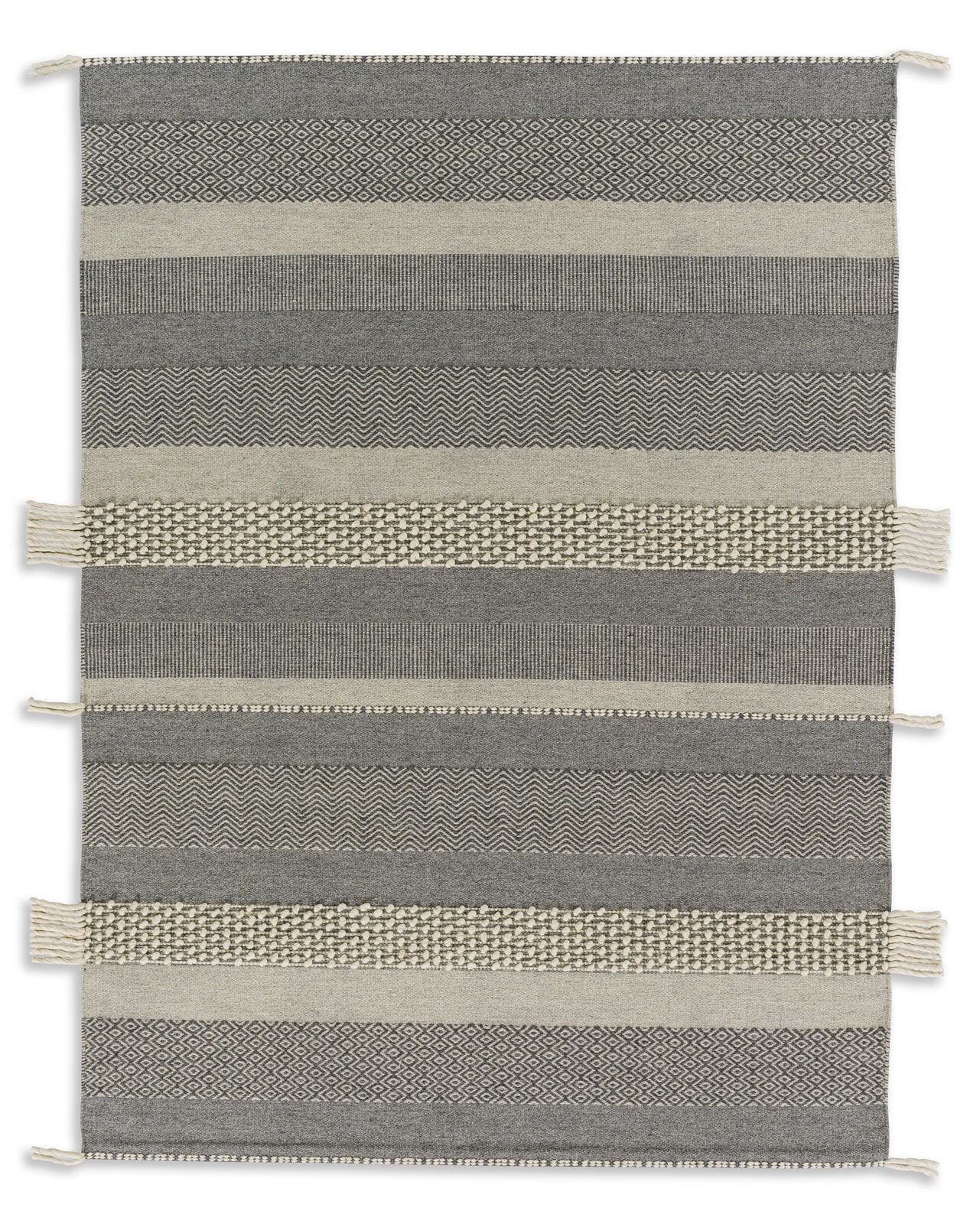 SCHÖNER WOHNEN-Kollektion Teppich BOTANA STREIFEN 200 x 300 cm beige/grau