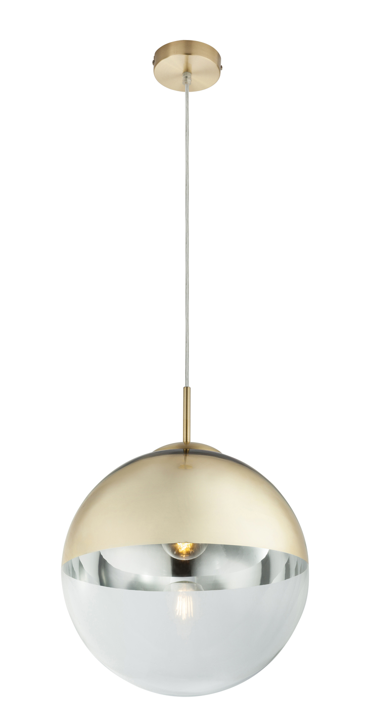 GLOBO Retrofit Pendelleuchte VARUS 30 cm goldfarbig