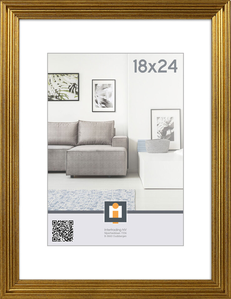INTERTRADING Bilderrahmen SALERNO 18 x 24 cm goldfarbig