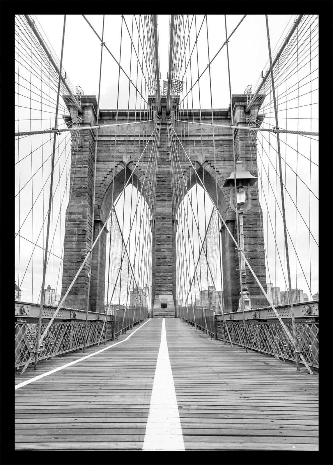 BÖNNINGHOFF Bild mit Rahmen BROOKLYN BRIDGE 50 x 70 cm