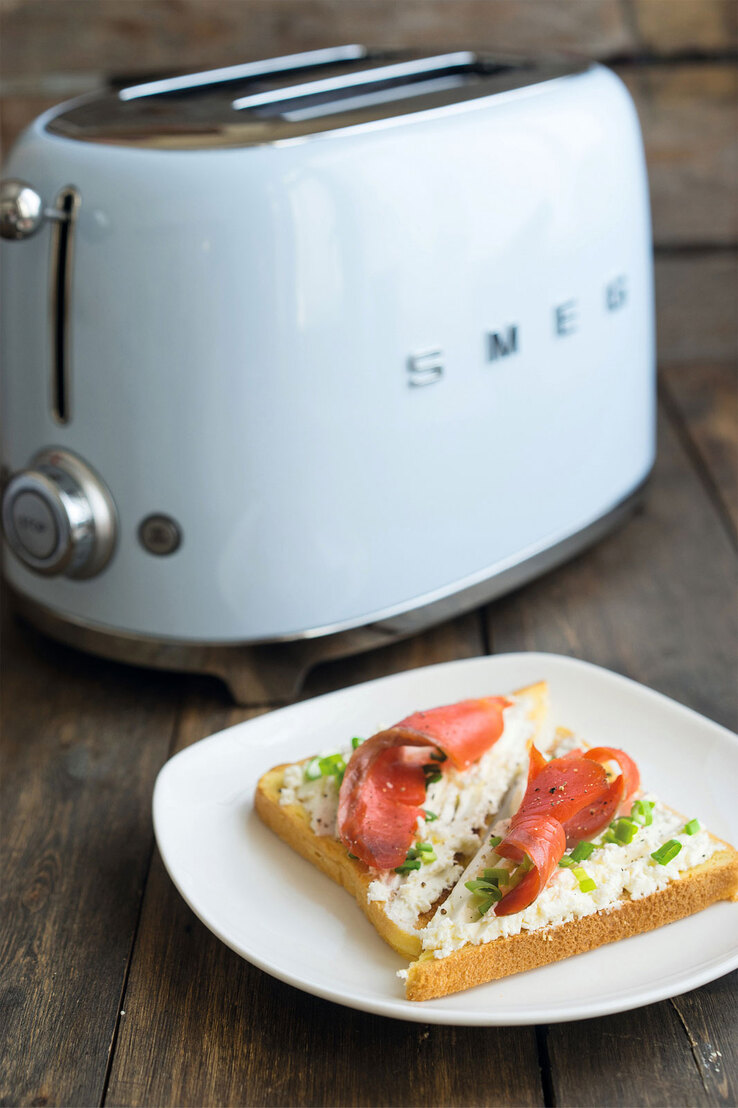SMEG Toaster 2-Schlitz KOMPAKT Pastellblau
