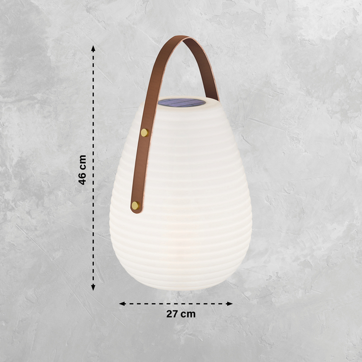 SCHÖNER WOHNEN-Kollektion Akku LED Tischlampe BELL 46 cm weiß
