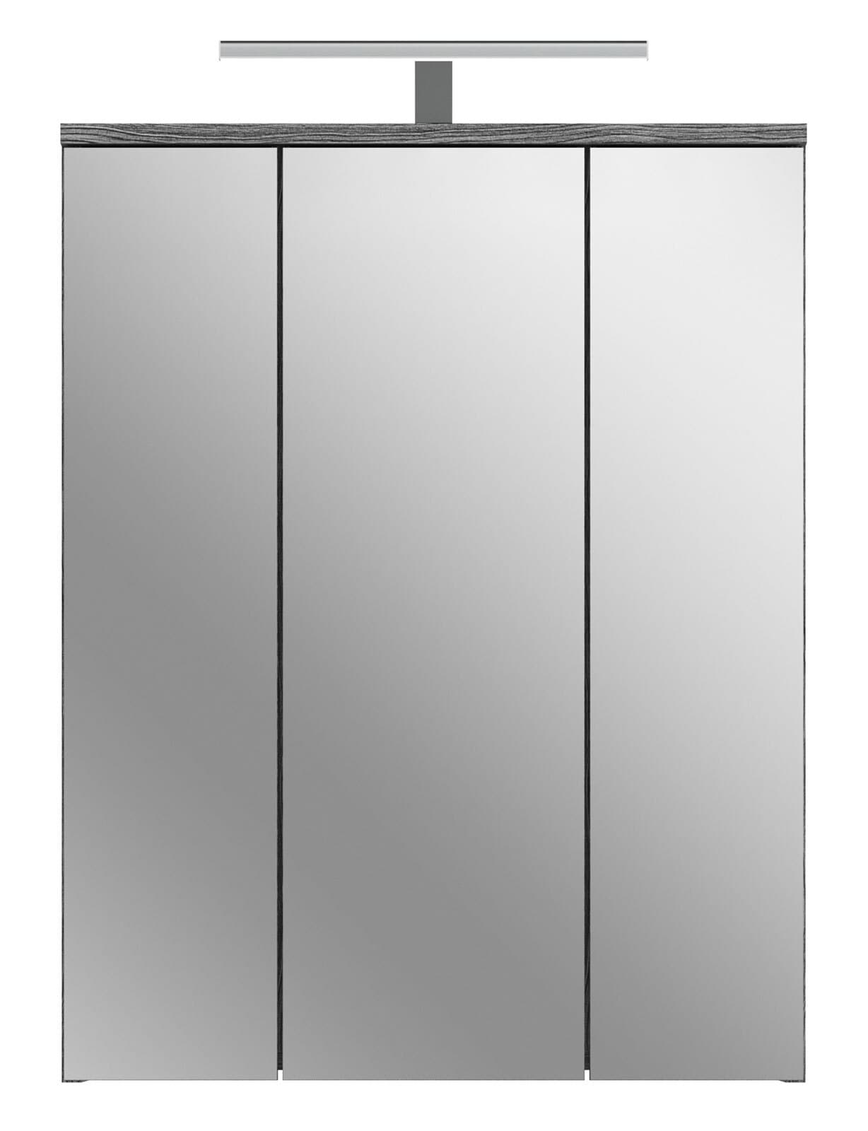 Spiegelschrank BLAKE 60 x 77 cm Rauchsilber mit Beleuchtung 