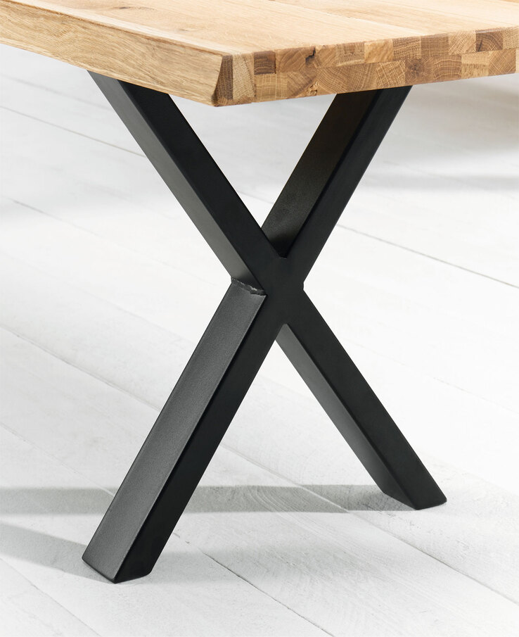 vito Esstisch SIGA X-I 200 x 100 cm schwarz /Eiche bianco