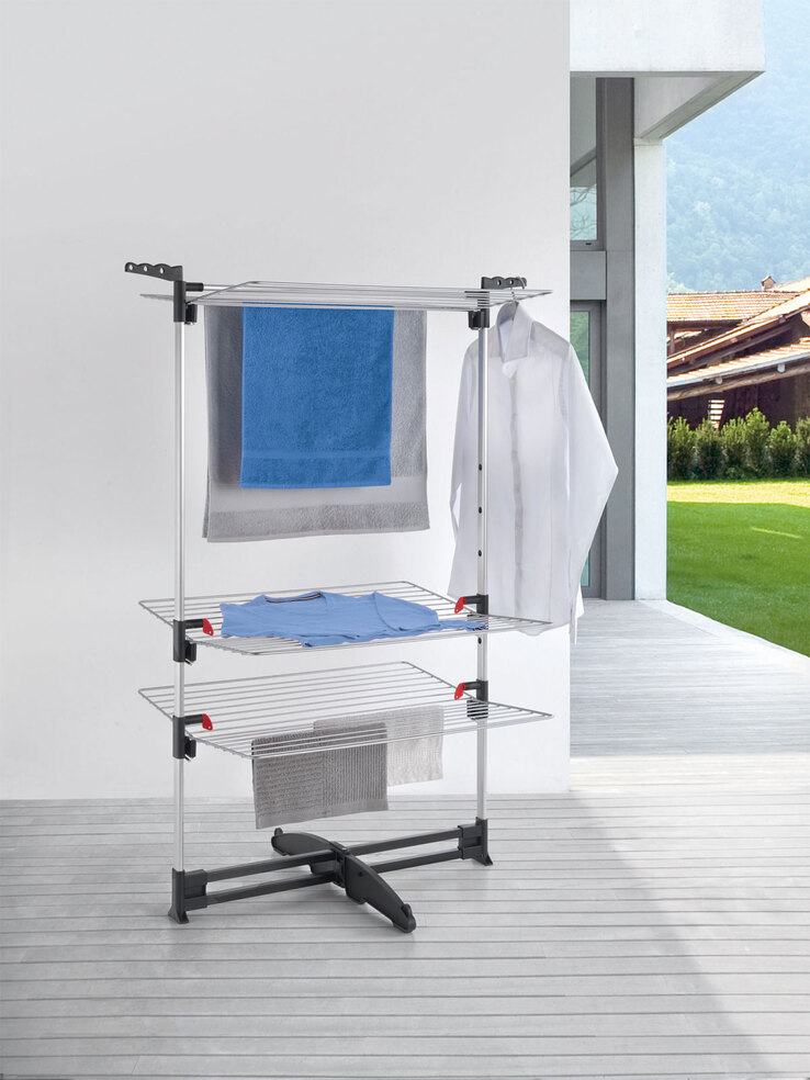 metaltex Wäscheständer CICLONE VARIO silberfarbig