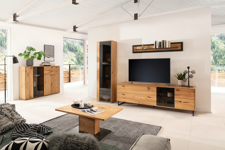 CASAVANTI Lowboard ASSINI 213x68 cm cm Ast/Balkeneiche