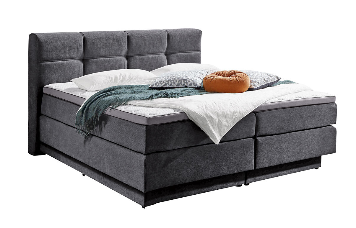 CASAVANTI Boxspringbett PORTAGE 180 x 200 cm grau