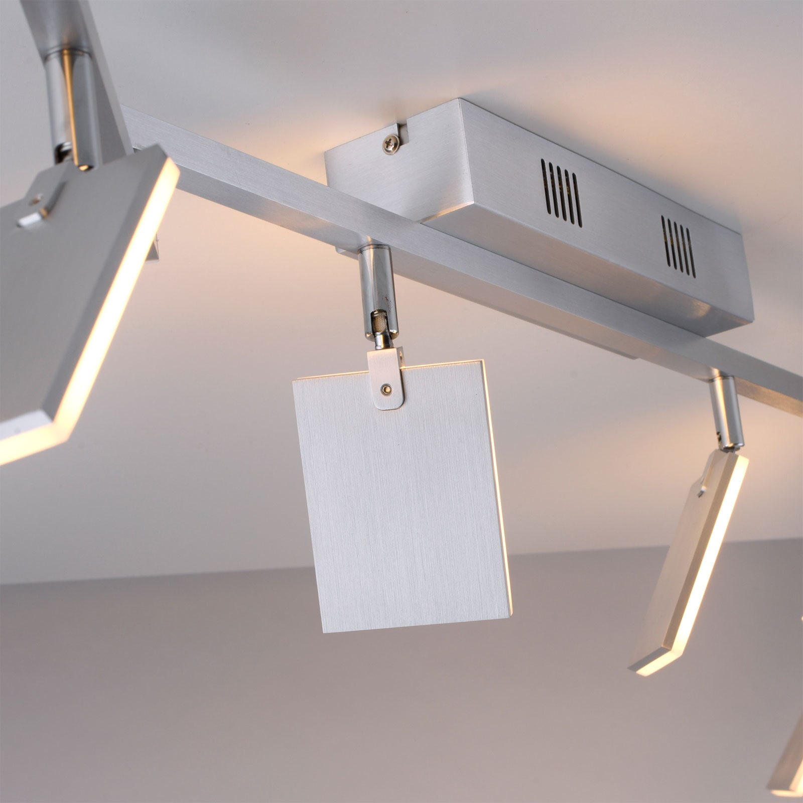Paul Neuhaus LED Deckenlampe mit 6 Spots PURE-MIRA alufarbig