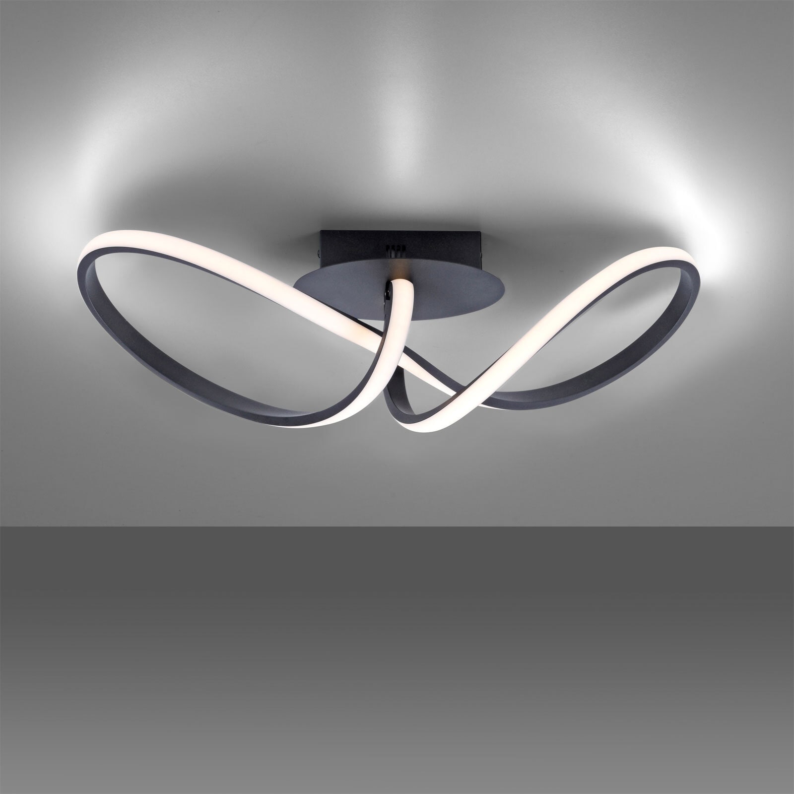 JUST LIGHT LED Deckenlampe MARIA 24,5 x 61 cm schwarz