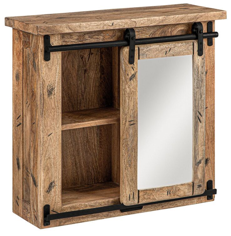 Spiegelschrank DICKENSON 68 x 64 cm Mango massiv