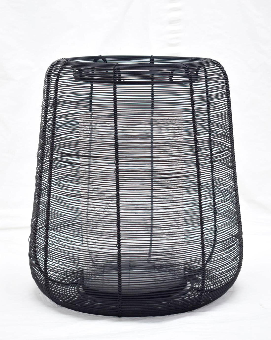 Windlicht MESH 35 cm schwarz