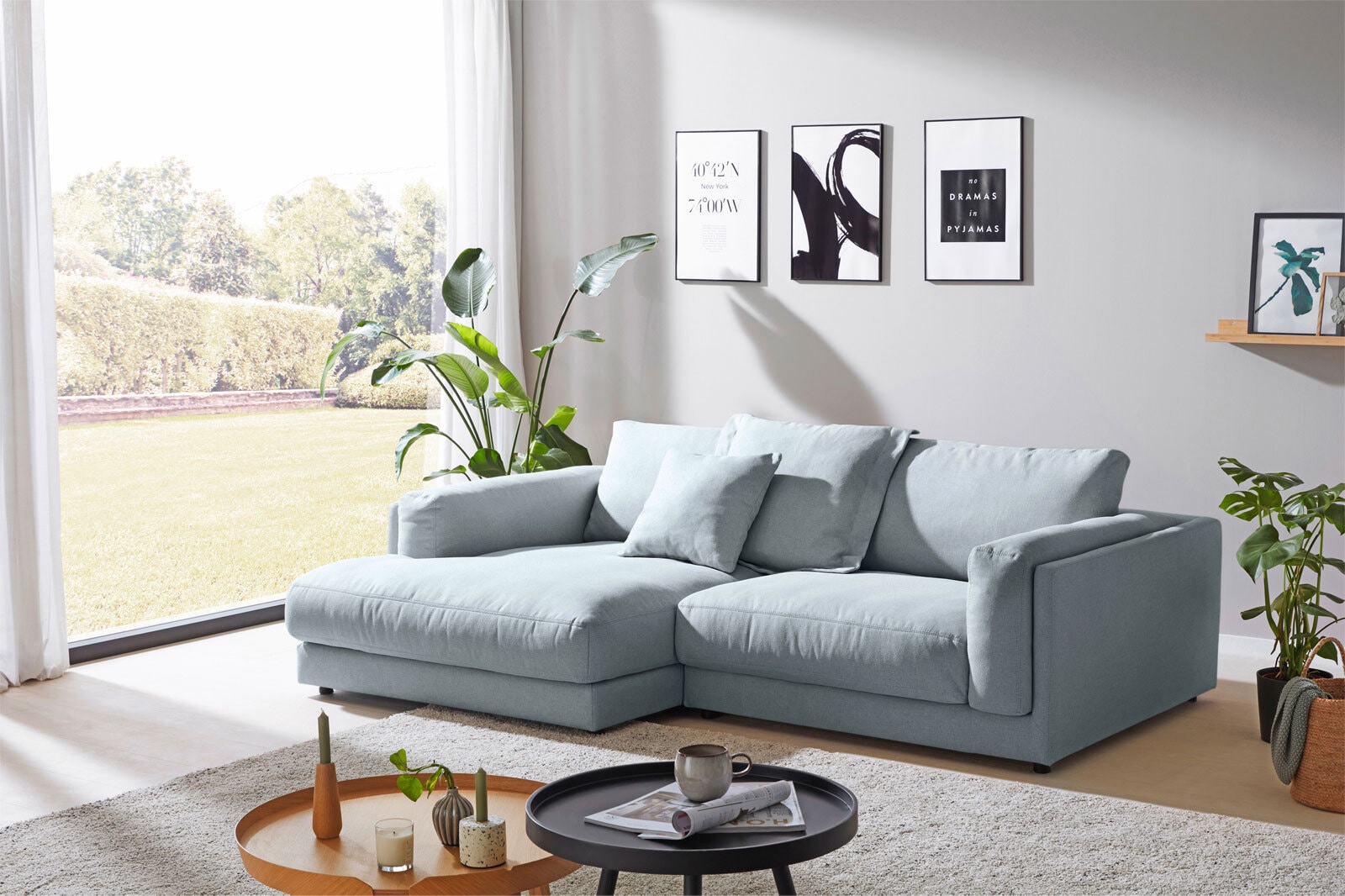 Ole Gunderson Ecksofa-Kombi LASSE IV 125 x 252 cm grau