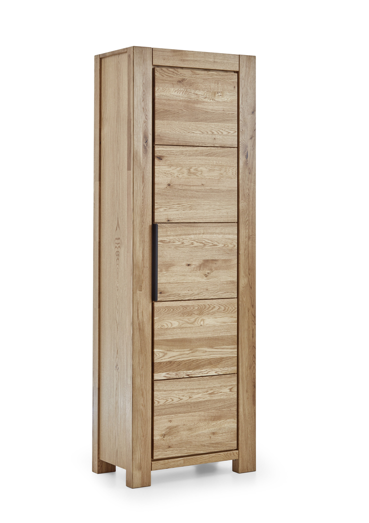 Garderobenschrank JURIA 67 x 199 cm Eiche massiv/Eiche furniert