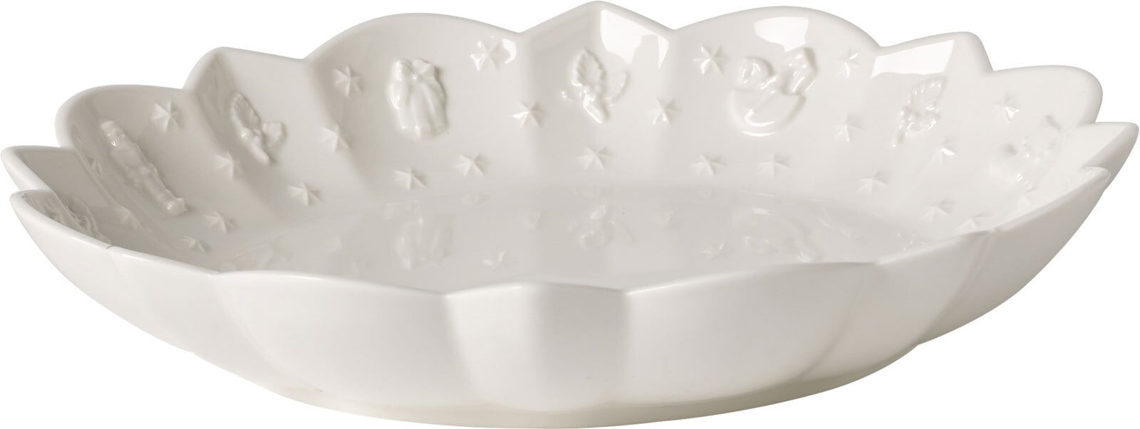 Villeroy & Boch Weihnachtsdeko Schale TOY´s DELIGHT ROYAL CLASSIC 16 cm  weiß Relief Weihnachtsmotive