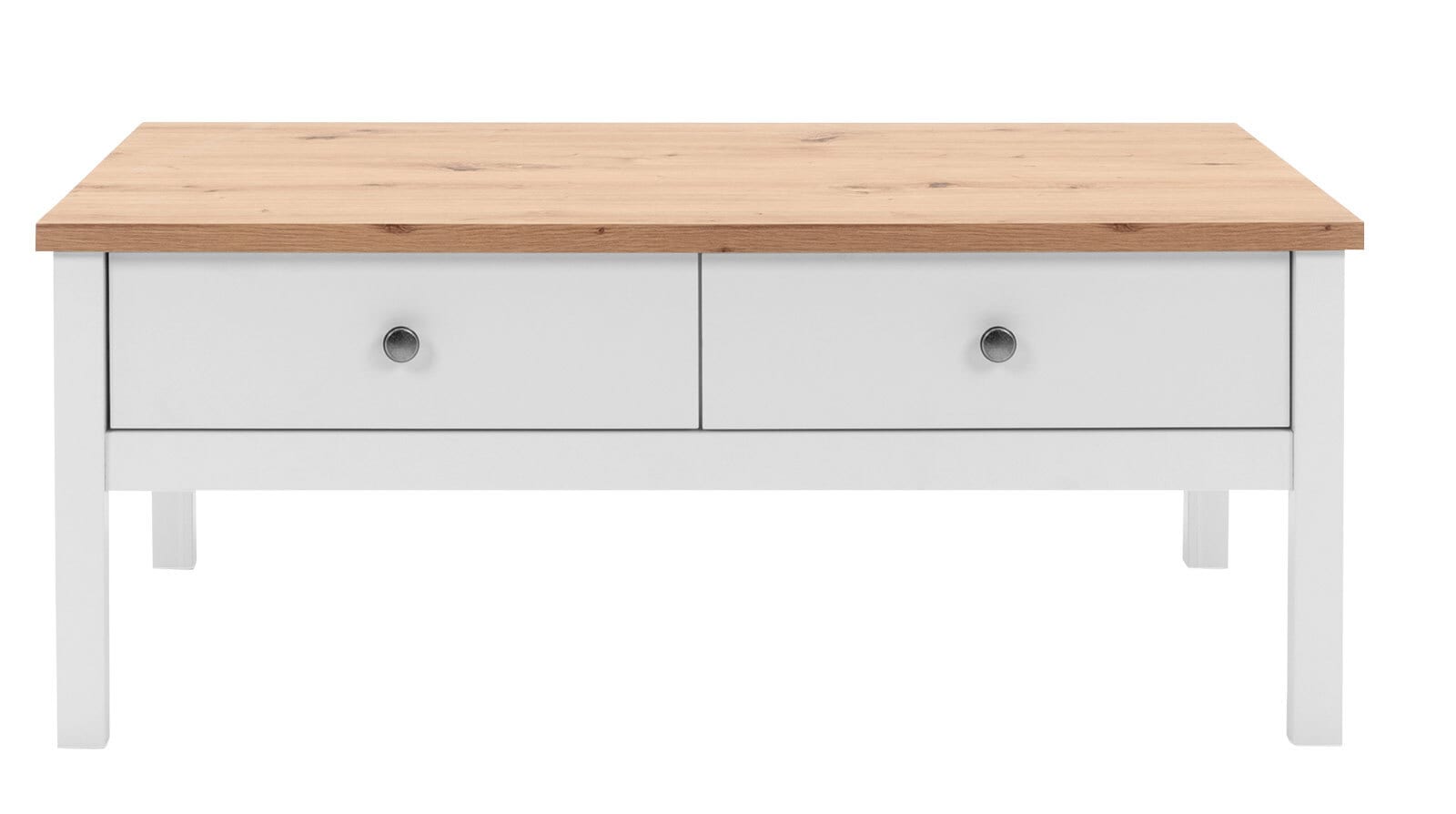 Couchtisch BERGEN 100 x 55 cm weiß/ Artisan Oak