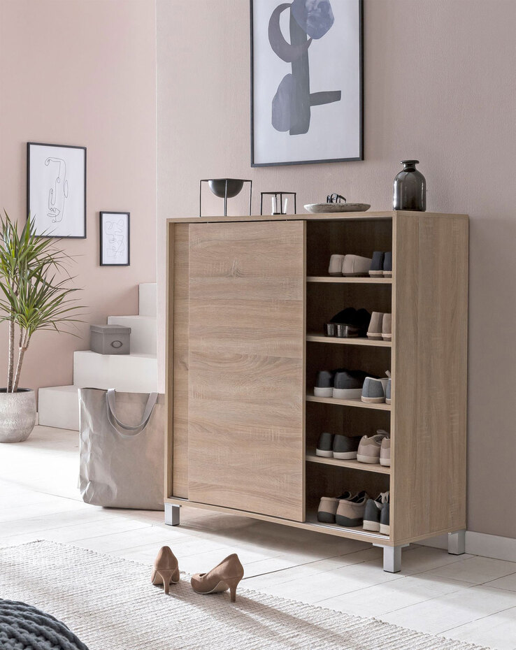 Schuhschrank 100 x 108 cm Sonoma Eiche braun