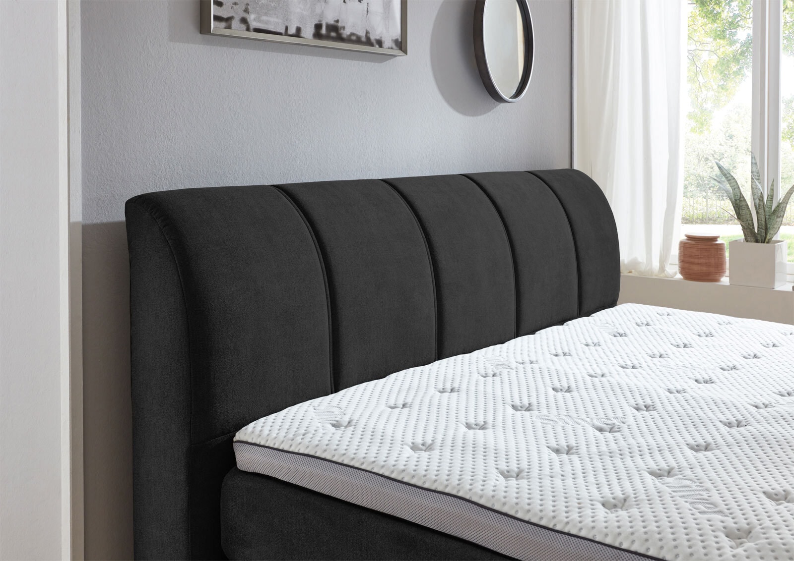 Boxspringbett OTTAWA 180 x 200 cm anthrazit