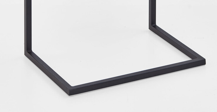 Beistelltisch 50 x 35 cm Schwarz/ Eiche