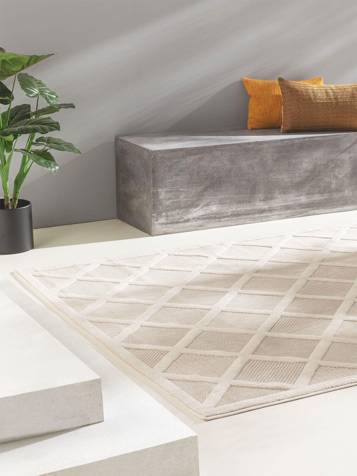 benuta nest Teppich IN- BONTE 120 x 170 cm cream