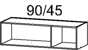 Aufsatzelement BREMEN 136 x 39 x 54 cm Sonoma Eiche