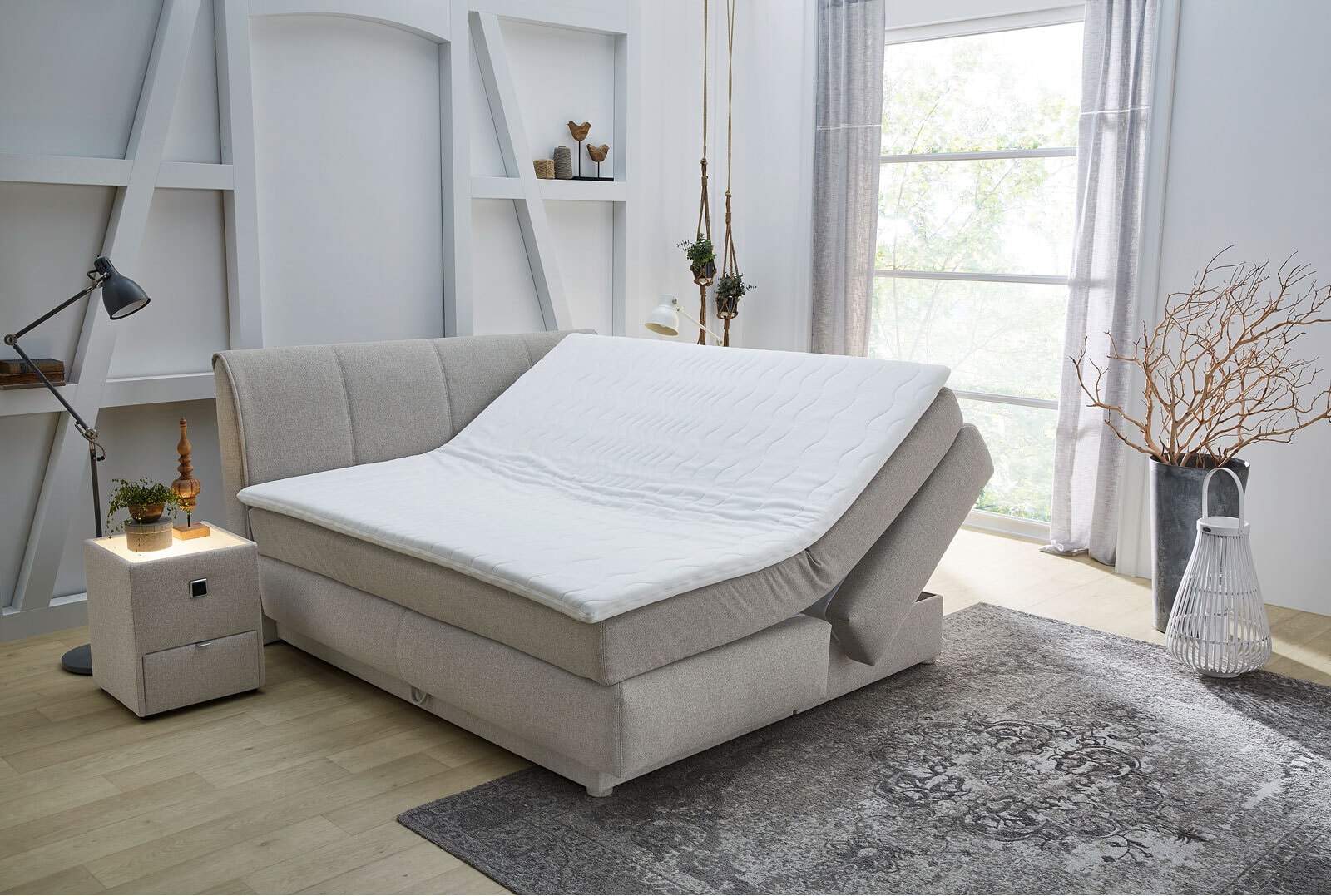 Boxspringbett TASSIA beige