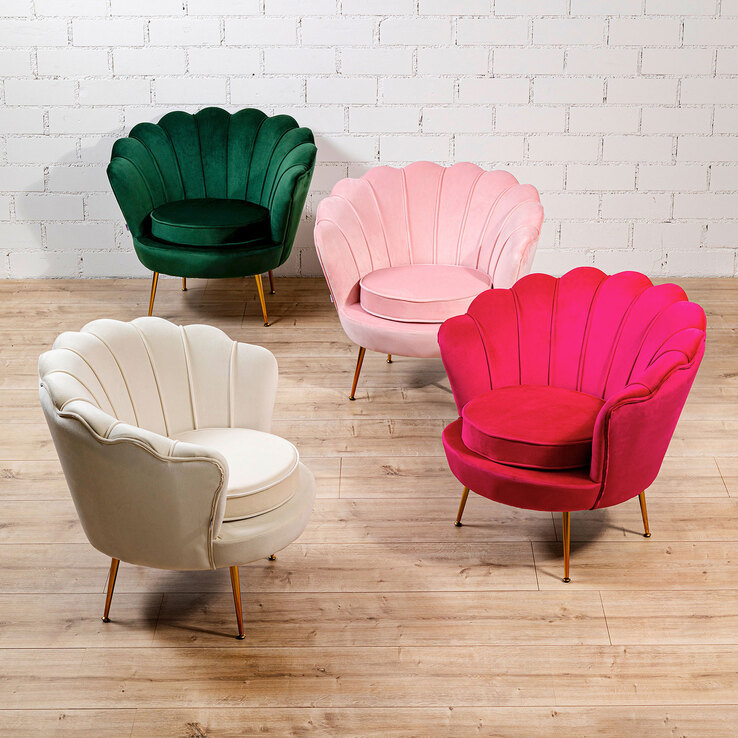 KARE DESIGN Cocktailsessel WATER LILY cremeweiß