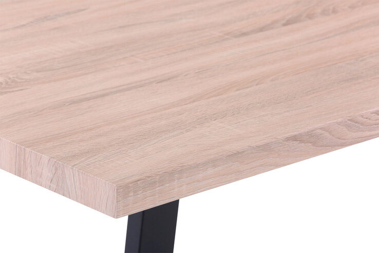 CASAVANTI Esstisch 160 x 90 cm Sonoma Eiche/schwarz