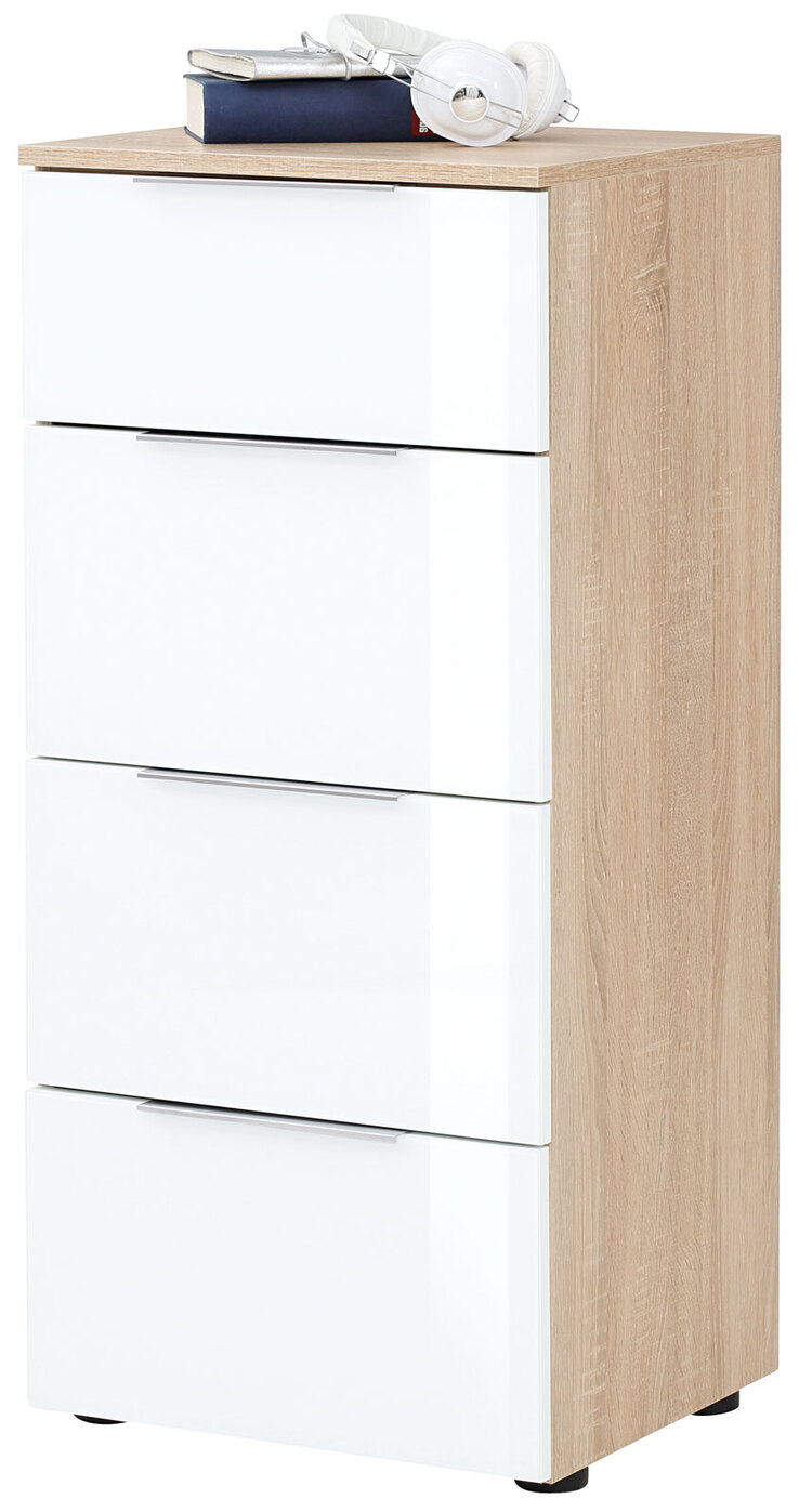 CASAVANTI Kommode COMO 45 x 100 x 40 cm Eiche-Dekor/weiß