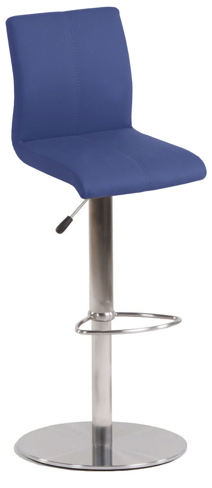 MONDO Barhocker AMATI ST-M53-X Edelstahl /Lederlook blau