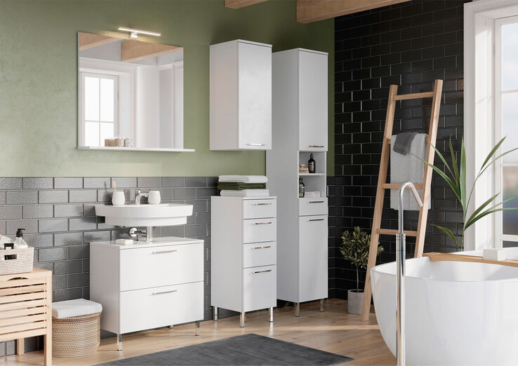 CASAVANTI SPIEGEL ABBY 76 x 75 x 15 cm Holznachbildung weiß