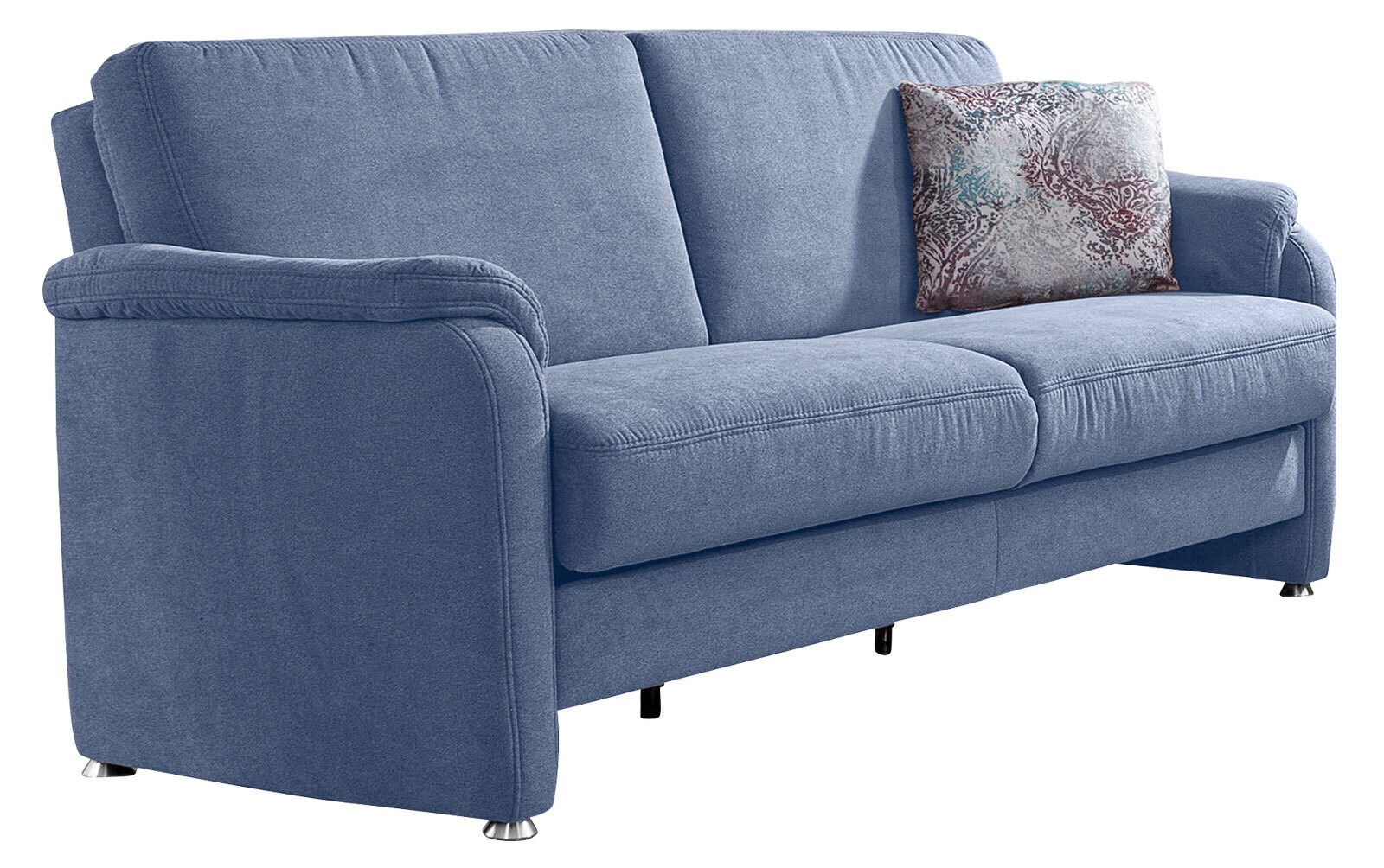 CASAVANTI 3-Sitzer Sofa MARLEN 180 x 85 cm Stoffbezug blau