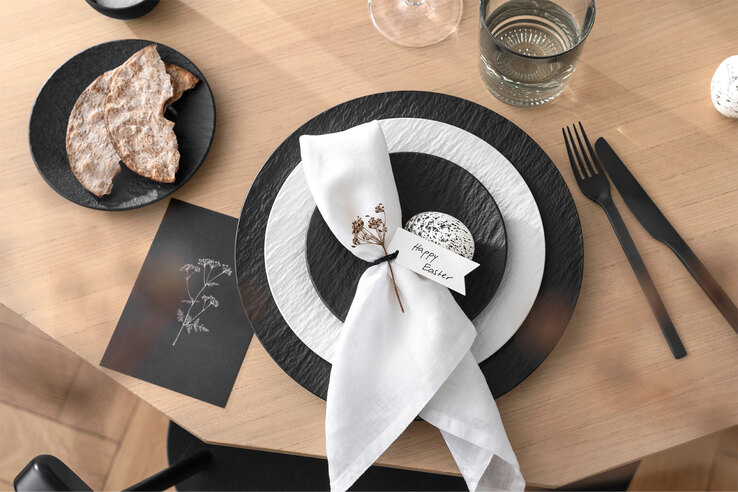 Villeroy & Boch Teller MANUFACTURE ROCK 25 cm Porzellan schwarzgrau